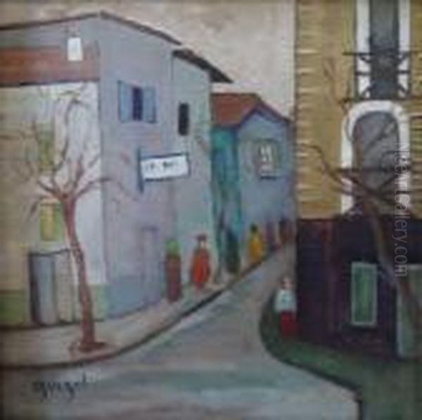 Rue Le Roi Oil Painting by Alphonse Leon Quizet