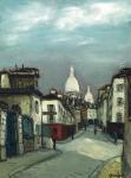 Montmartre Oil Painting by Alphonse Leon Quizet