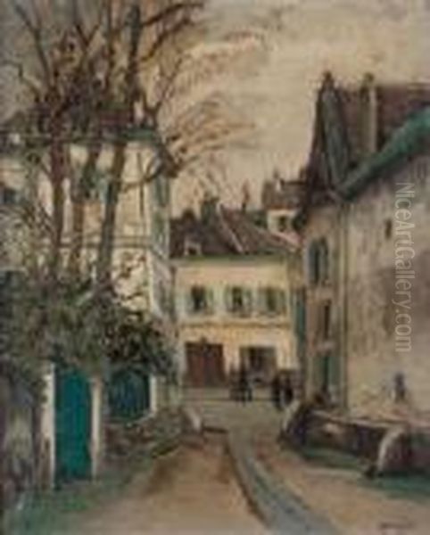 Montmartre Oil Painting by Alphonse Leon Quizet