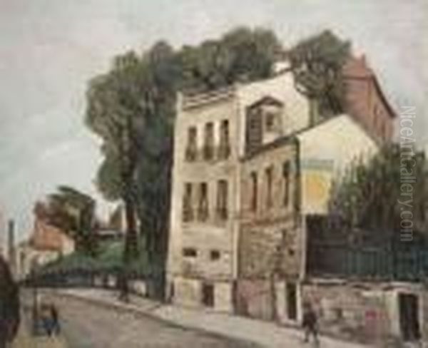 Maisons Boulevard Serrusier Oil Painting by Alphonse Leon Quizet