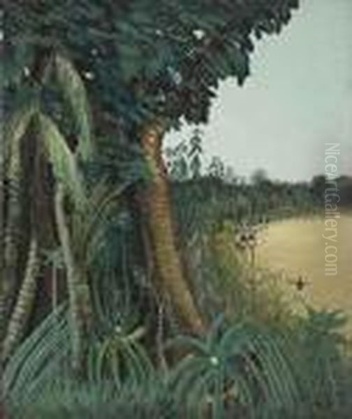 La Recolte Des Bananes Oil Painting by Alphonse Leon Quizet