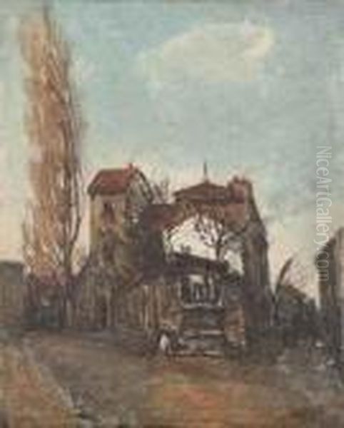 Montmartre Oil Painting by Alphonse Leon Quizet