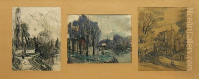 Paysages Oil Painting by Alphonse Leon Quizet