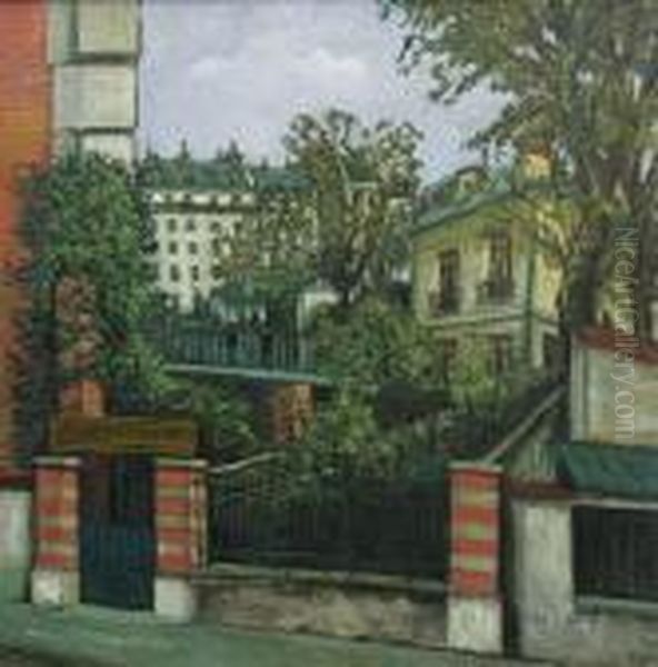 Le Pre Saint-gervais Oil Painting by Alphonse Leon Quizet