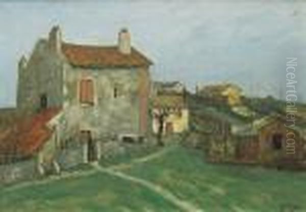 Paysage De Campagne Oil Painting by Alphonse Leon Quizet