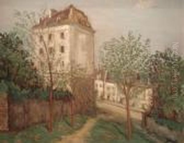 Maison Blanche Oil Painting by Alphonse Leon Quizet
