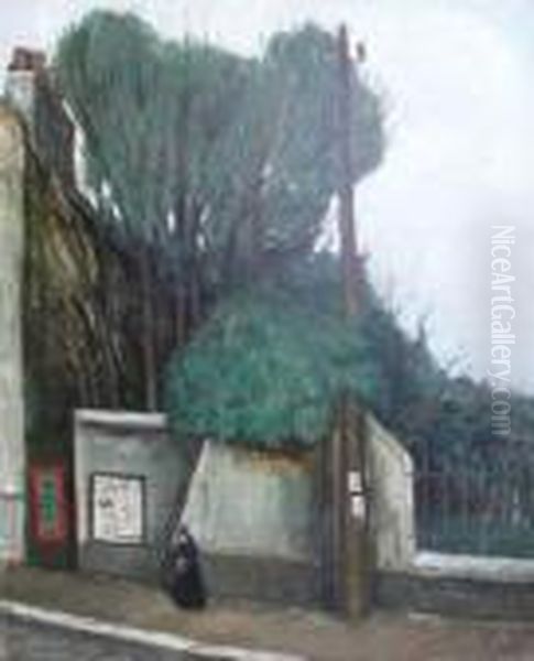 L'entree Au Parc Du Pre Saint Gervais Oil Painting by Alphonse Leon Quizet
