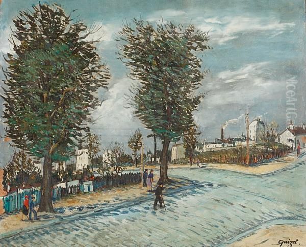 Le Banlieu Nord, Boulevard Serrurier Oil Painting by Alphonse Leon Quizet