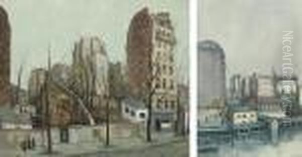 Rue Des Pyrenees, Paris Oil Painting by Alphonse Leon Quizet