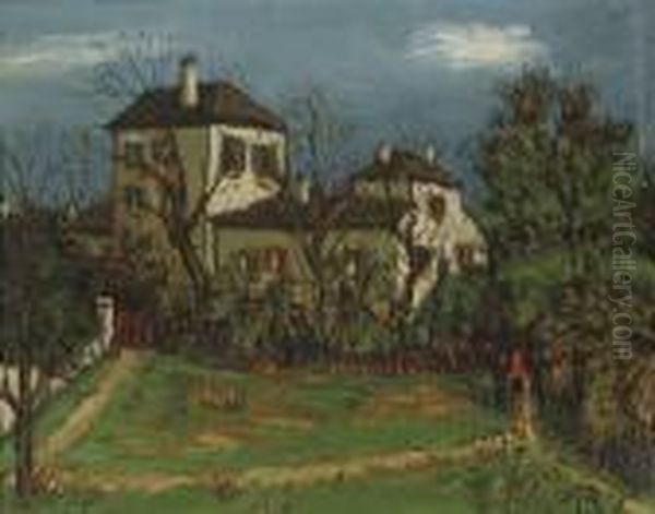 Les Talus, Rue Cortot Oil Painting by Alphonse Leon Quizet