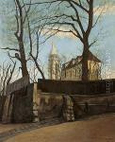 Paris, Montmartre Oil Painting by Alphonse Leon Quizet