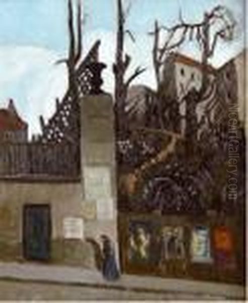 Montmartre. Oil Painting by Alphonse Leon Quizet