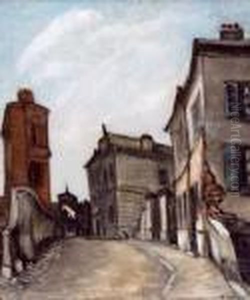 La Maison Rouge Oil Painting by Alphonse Leon Quizet