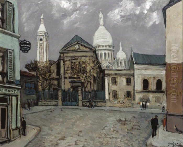 Montmartre Oil Painting by Alphonse Leon Quizet