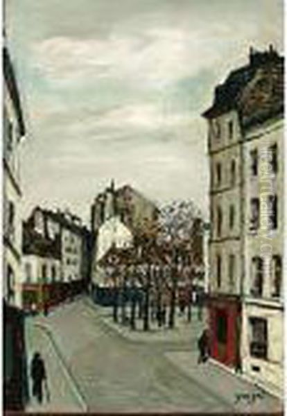 Place De La Contrescarpe Oil Painting by Alphonse Leon Quizet