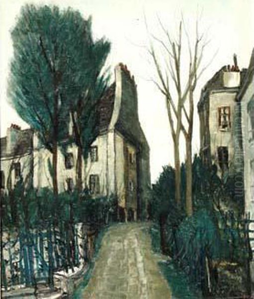 Interieur A Montmartre Oil Painting by Alphonse Leon Quizet