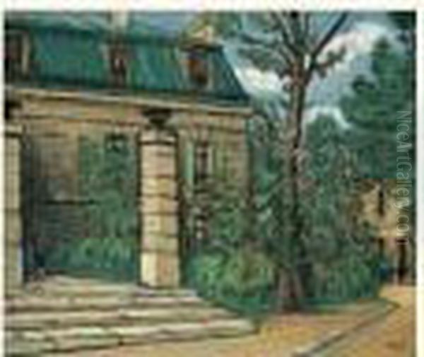 Maison Oil Painting by Alphonse Leon Quizet