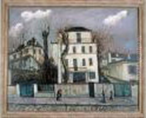 15-17 Rue Des Lilas, Paris 19e Oil Painting by Alphonse Leon Quizet
