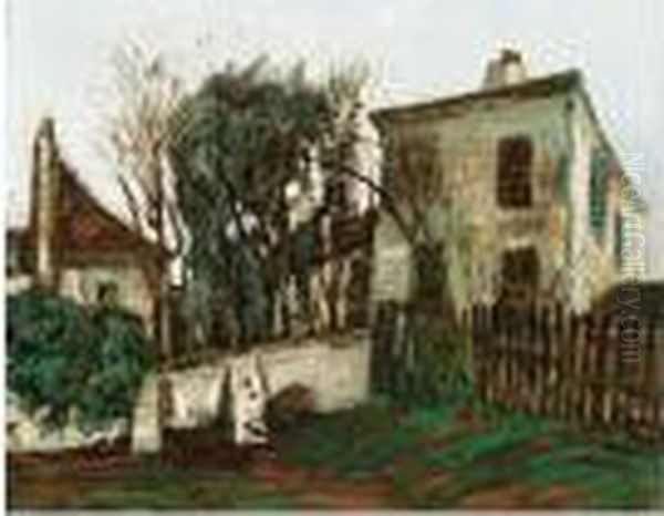 French Houses Oil Painting by Alphonse Leon Quizet
