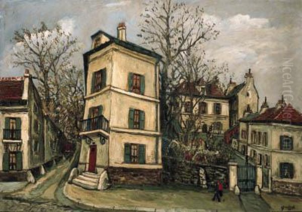 Paysage Au Pr St. Gervois Oil Painting by Alphonse Leon Quizet