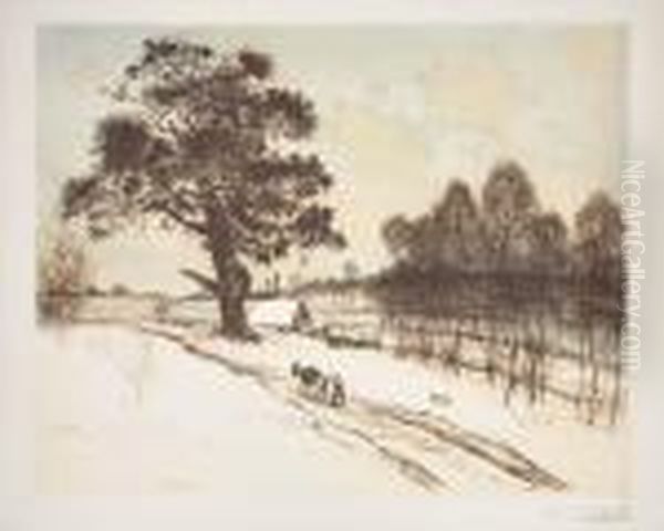 Le Vieux Chene Oil Painting by Jean-Francois Raffaelli