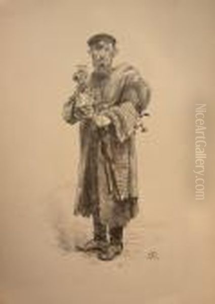Handlarz Starzyzna Oil Painting by Jozef Rapacki