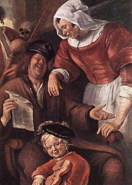 A Merry Party Detail I 1660 Oil Painting by Jan Steen