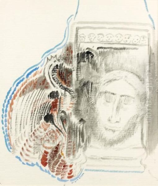 Les Yeux Clos Oil Painting by Odilon Redon