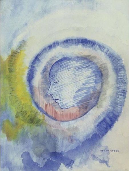 Profil Oil Painting by Odilon Redon