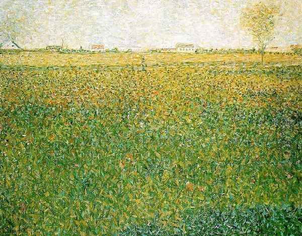 Alfalfa Fields, Saint-Denis Oil Painting by Georges Seurat