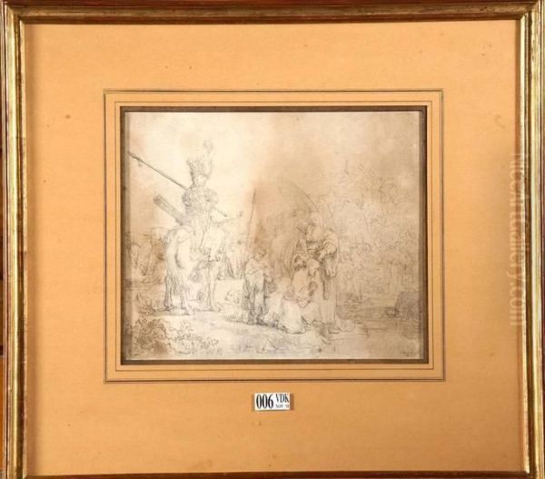 Le Bapteme De L'eunuque Oil Painting by Rembrandt Van Rijn