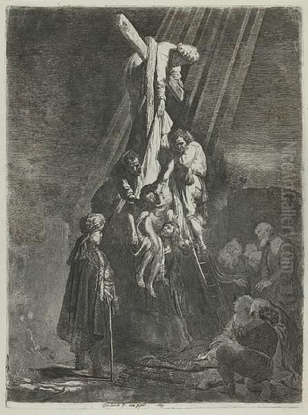 Descent From The Cross Oil Painting by Harmenszoon van Rijn Rembrandt