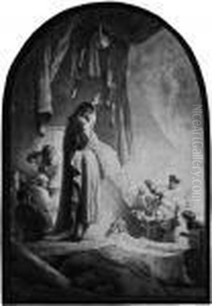 Die Grose Auferweckung Des Lazarus Oil Painting by Rembrandt Van Rijn