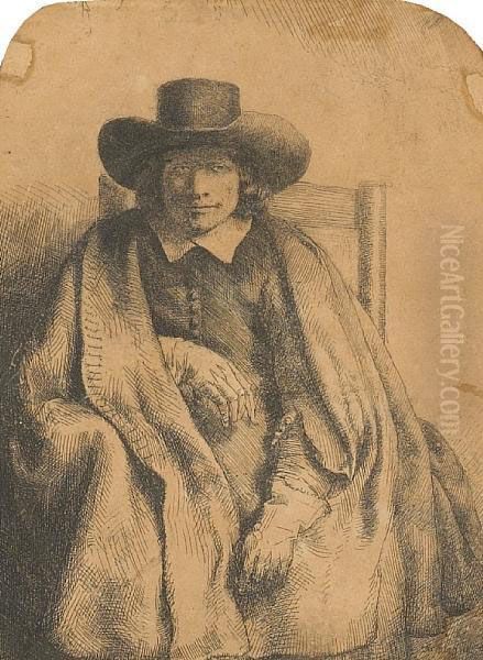 Clement De Jonghe Printseller Oil Painting by Rembrandt Van Rijn