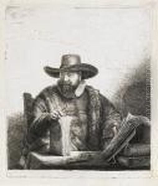 Cornelis Claesz. Anslo, Preacher Oil Painting by Harmenszoon van Rijn Rembrandt