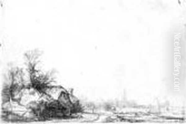 Um 1645 Oil Painting by Rembrandt Van Rijn