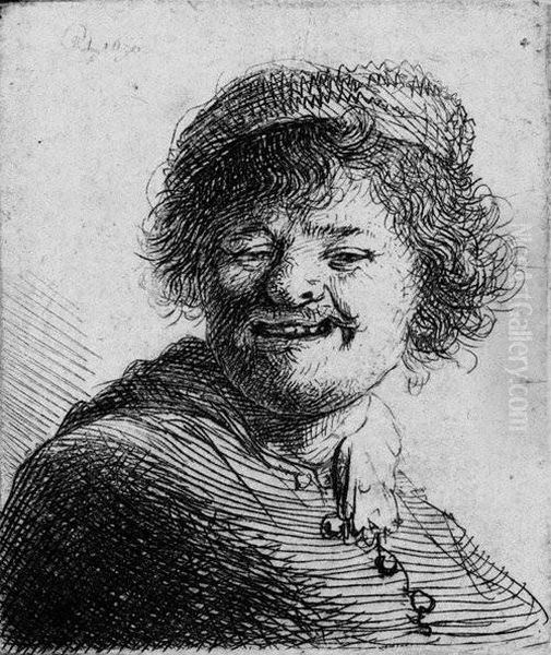 Rembrandt Lachend Oil Painting by Harmenszoon van Rijn Rembrandt