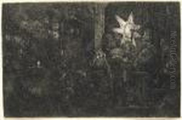 The Star Of The Kings: A Night Piece (b., Holl. 113; H. 254) Oil Painting by Rembrandt Van Rijn