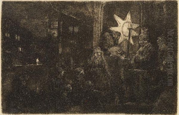 Der Dreikonigsabend Oil Painting by Rembrandt Van Rijn