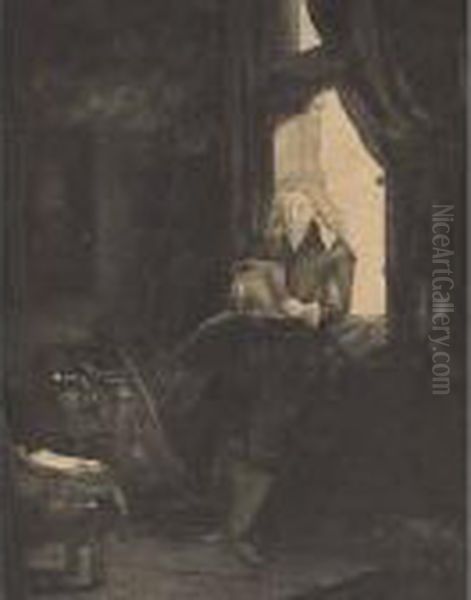 Jan Six (after The 1647 Edition) Oil Painting by Harmenszoon van Rijn Rembrandt