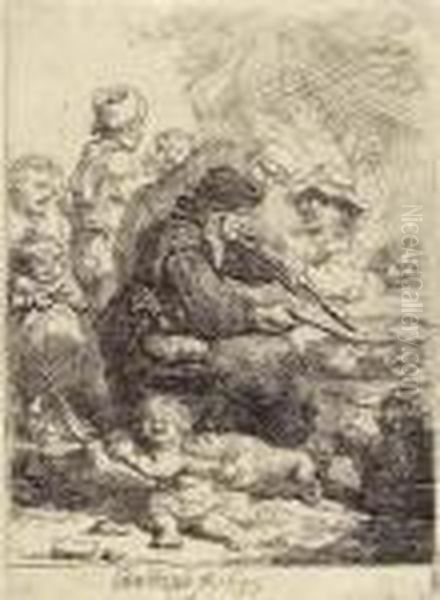 The Pancake Woman Oil Painting by Rembrandt Van Rijn