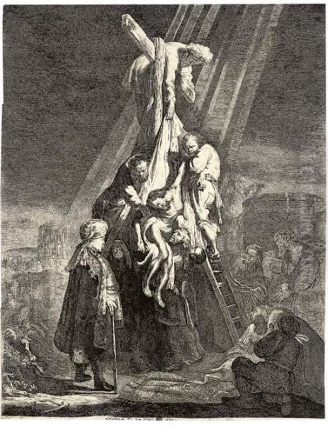 The Descent From The Cross Oil Painting by Rembrandt Van Rijn