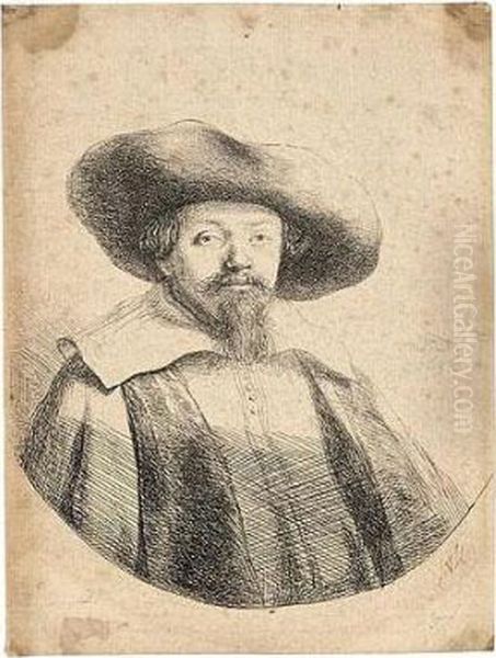 Samuel Manasseh Ben Israel (b., Holl.269; H.146; Bb.36-c) Oil Painting by Rembrandt Van Rijn