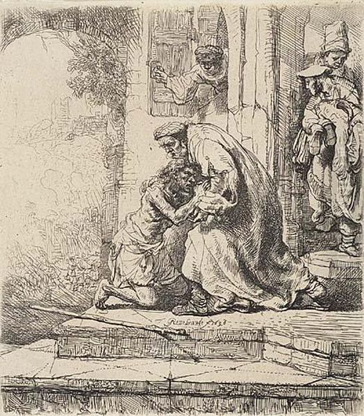 The Return Of The Prodigal Son Oil Painting by Rembrandt Van Rijn