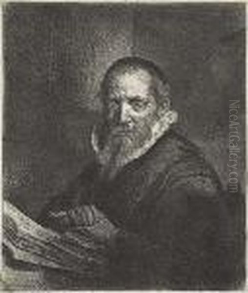 Jan Cornelis Sylvius, Preacher Oil Painting by Rembrandt Van Rijn