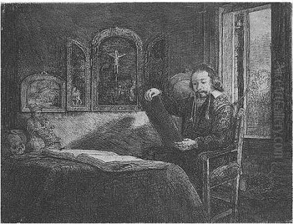 Abraham Francen, Apothecary (b., Holl.273; H.291; Bb.57-2) Oil Painting by Rembrandt Van Rijn