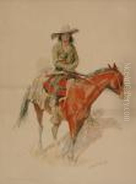 Old Ramon Oil Painting by Frederic Remington