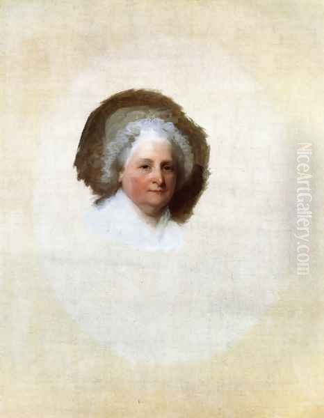 Martha Washington (The Athenaeum Portrait) Oil Painting by Gilbert Stuart