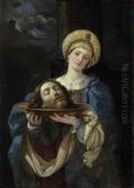 Salome With The Head Of John The Baptist Oil Painting by Guido Reni