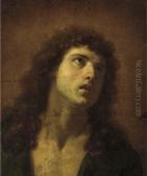 Head Of A Man Oil Painting by Guido Reni